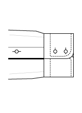 Sportmanschette rund Zweiknopf