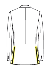 Zwei Rückenschlitze