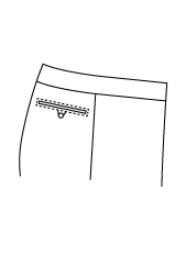 Paspeltasche mit Riegel